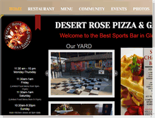 Tablet Screenshot of desertrosepizzaandgastropub.com